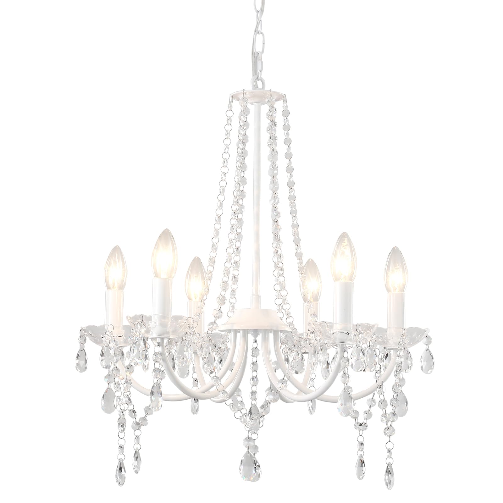 Crystal Chandelier Gold Chandelier Dining Room Light Fixtures Indoor Suitable for Dining Rooms, Living Rooms, Corridors and Bedrooms, L 51 x H 58, E14 Socket (Bulb Not Included)