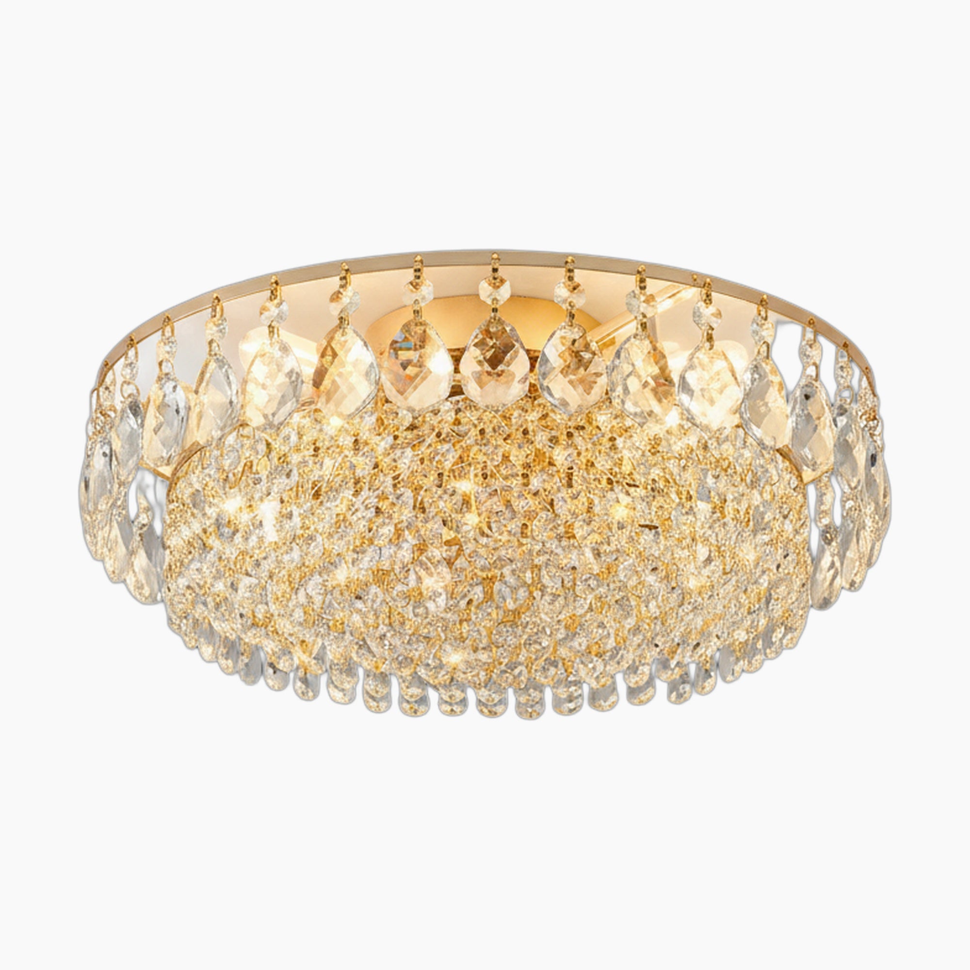 Lustre art déco en cristal LED moderne pour intérieur, matériel fer, installation semi-encastrée.