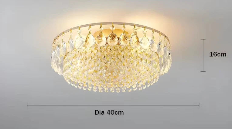 Lustre art déco en cristal LED moderne pour intérieur, matériel fer, installation semi-encastrée.