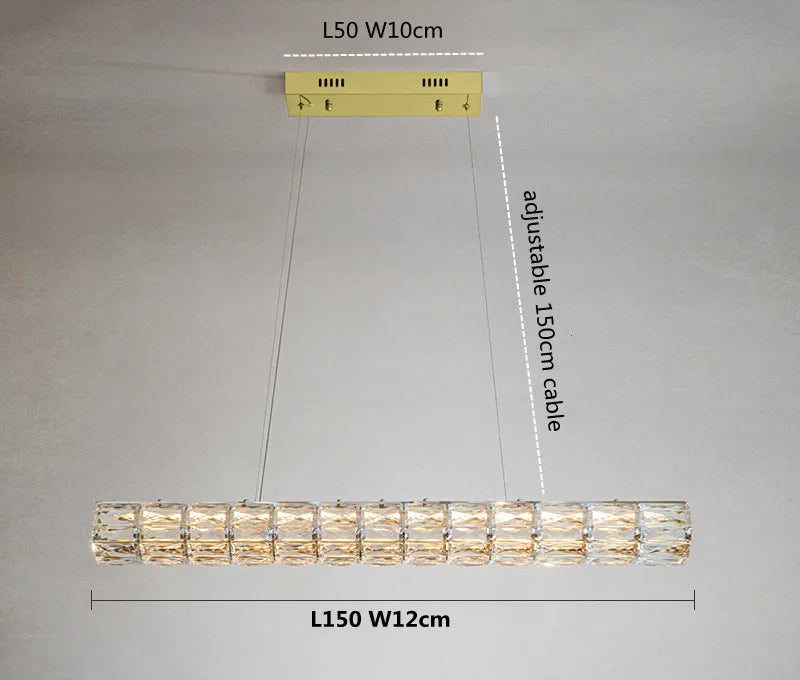 Grand lustre en cristal K9 LED, design moderne pour décoration intérieure.