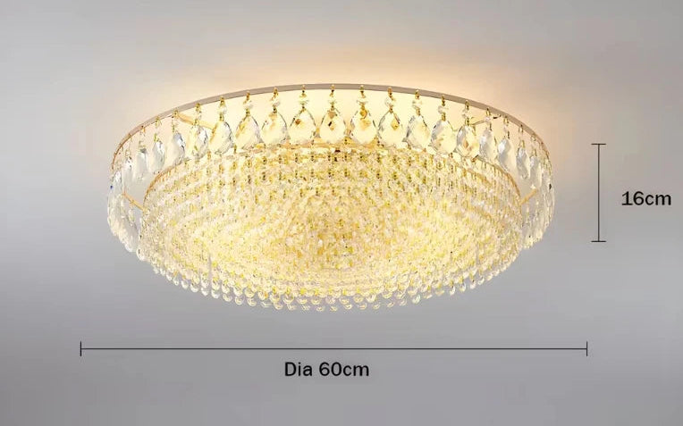 Lustre art déco en cristal LED moderne pour intérieur, matériel fer, installation semi-encastrée.