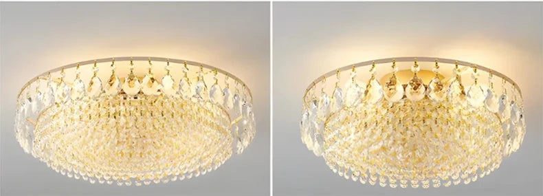 Lustre art déco en cristal LED moderne pour intérieur, matériel fer, installation semi-encastrée.