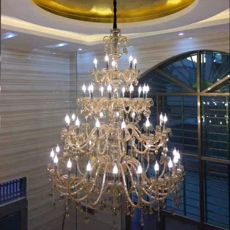 Lustre Baroque en Cristal avec Éclairage Luxueux et Raffiné, Design Moderne