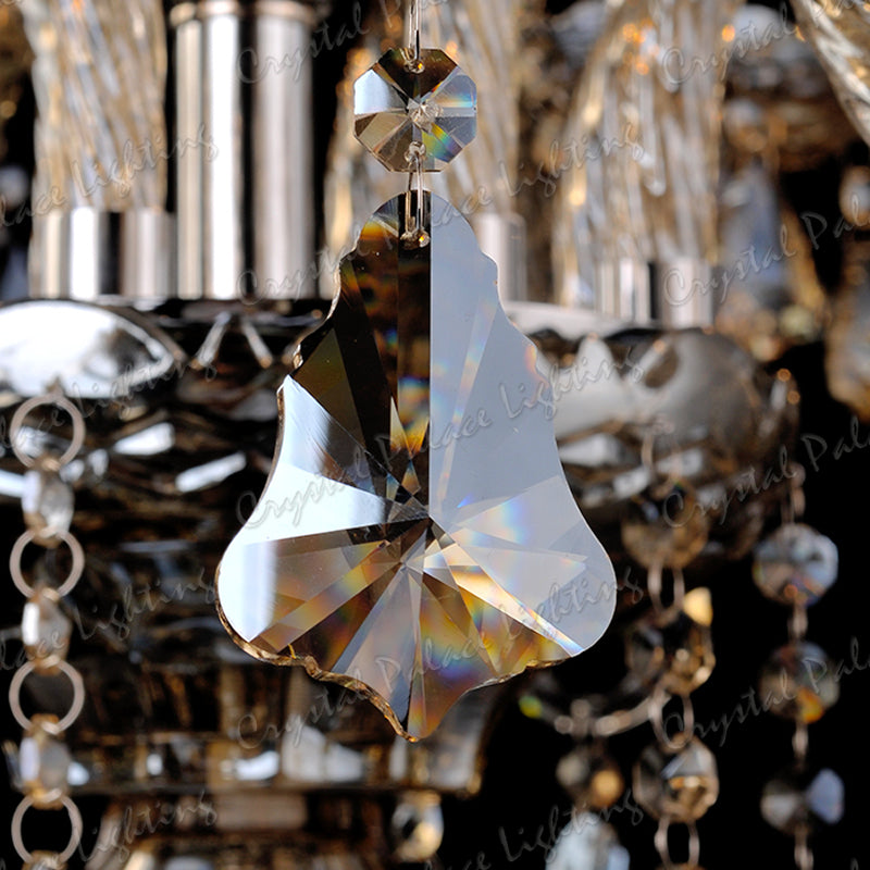 Kronleuchter CHAMPAGNER echt K9 Kristall 2, 6, 8,10,12,15, 18, 24, 32 armig-